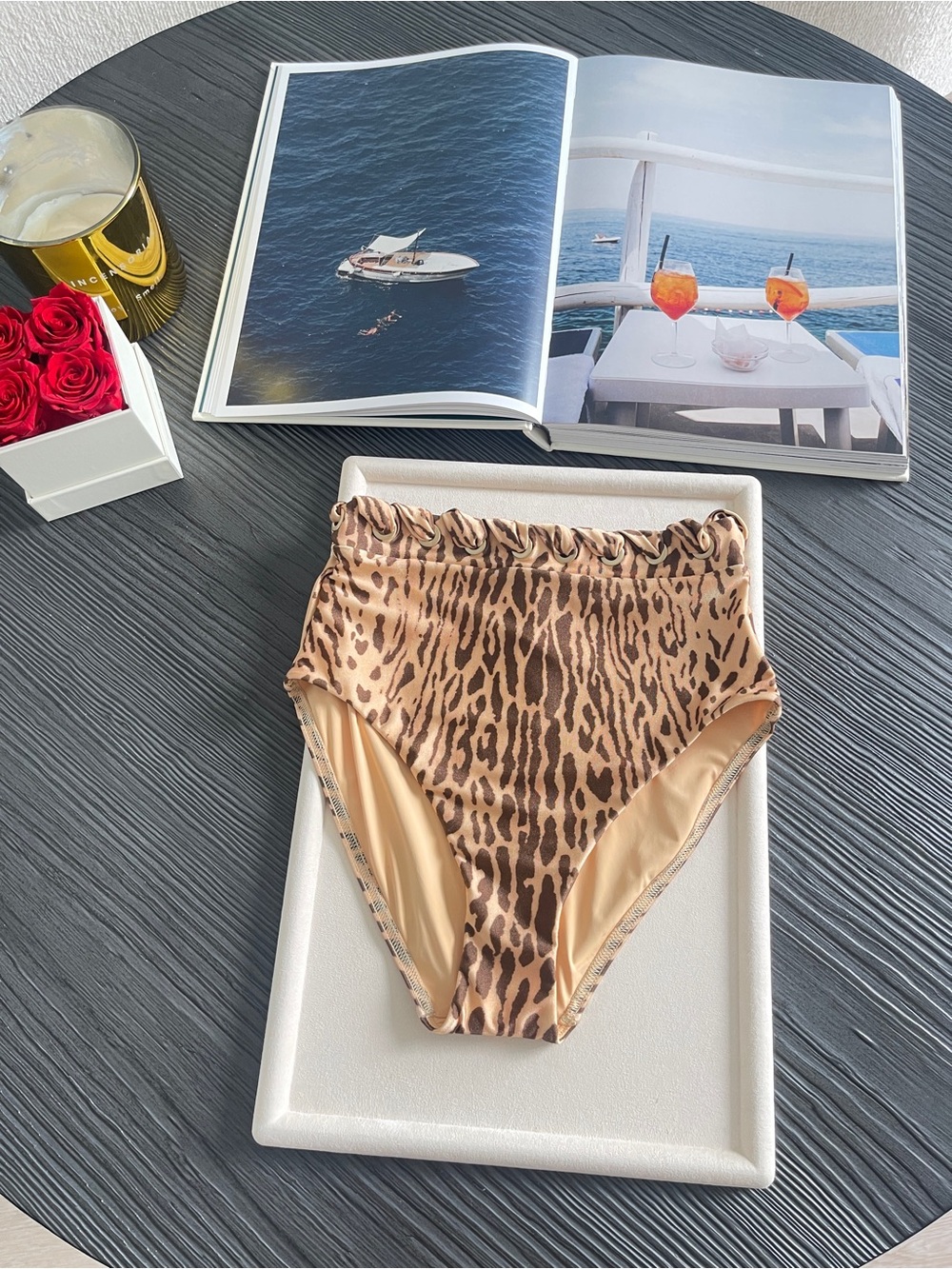 Zimmermann Cascadian Leopard Print High-Waist Bikini Bottom Size 2–4 US NWT